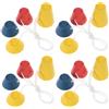 Homoyoyo 16 Pezzi Tee da Golf in Gomma Base, Altezza Multipla per Pratica | Palline e Reti, Design a Basso Attrito, per Giardino e Allenamento All'aperto, per Principianti