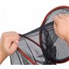 FACAIIO Rete da pesca leggera, portatile, pieghevole, per pesciolini | Rete per pesca in torrente Esche vive Keeper Nylon Mesh Fish Retainer con ganci per cintura Nero