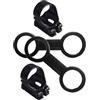 GARVALON Clip Snorkel Reusable Snorkel Holder in Silicone e ABS Nero, Set 4Pezzi, Leggero e Regolabile, per Maschera e Tubo Snorkel, Accessorio per Lo Snorkeling