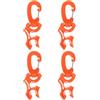 Hohopeti 4 Pezzi Clip per Tubo Erogatore Subacqueo Bcd a Doppio Gancio Rosso | PP e Acciaio Inossidabile, Struttura a Doppia Clip, per Tubi Regolatore e Configurazione Bcd