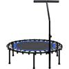 WERNBUPS Trampolino elastico fitness da 102 cm con impugnatura a T e imbottitura di sicurezza, silenzioso grazie a 30 cavi elastici, tappetino antiscivolo in polipropilene, struttura in acciaio per allenamenti