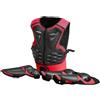 LOVIVER Set Protezioni Bambini Corazza Petto Schiena Gomiti Ginocchia Antitrauma con Rigido E Imbottitura Morbida per Ciclismo E Sport Adatto attività all Aperto, Rosso
