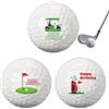 HuiLanYouSheng Set regalo di 3 palline da golf Happy Birthday | Adatto come regalo di compleanno per giocatori di golfista, taglia standard; dettagli del prodotto e vestibilità prima