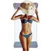 Frfik Amaca da piscina con paillettes, traspirante | Lettino estivo da piscina per donne, nuotatori, vacanze al mare, in palestra, in vacanza in giardino in hotel