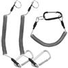 EXCEART 3 Pezzi Laccetto a Spirale Retrattile per Pesca Clip, Cavo | Filo in Acciaio e Pvc, Resistenza alla Deformazione, Aggancio Rapido, per Barche, Caccia, Campeggio