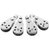 COLLBATH Nylon Carrucola Marina 4 Pezzi in Acciaio Inox | Cime e Linee Ancora, Resiste in Mare, Riduce Usura Corda, Argento, 5,8x2,5x1,7cm