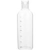 GARVALON Borraccia in Vetro Trasparente 750ml con Scala Oraria, Portatile | Bordi Lisci, Presa Comoda, Stile Unico e Forma Originale, per Palestra e Scuola