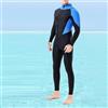 Kivivaka Muta da uomo con cappuccio da 1,5 mm per immersioni, snorkeling, surf, in neoprene ad asciugatura rapida, con parte anteriore, nero e blu, taglia L