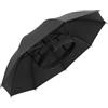 Goutdori Cappello Ombrello a Mani libere, Protezione Solare e Pioggia per Adulti, Colore Nero.