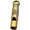 Alipis Fischietto Portatile Decorativo in Rame Oro Halloween Festivo, Teschio | Stile Vintage Finitura Antica, Anello Portachiavi e Laccetto, per Segnalazione e Collezione