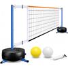 Generic Rete da pallavolo regolabile da 4,5 a 7,6 m con basi riempibili ad acqua | Include 2 palloni da pallavolo d'acqua e pompa ad aria per pallavolo in piscina, pickleball e tennis con configurazione