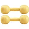 MFMEXUL Manubrio Giocattolo Leggeri Manubrio Riempibile Compatti Terminali per Scuola, Giallo, Dumbbell Macaron Style Yellow