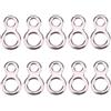 Generic 10Pcs 8 Forma Acciaio Inox Pesca Solido Anello, Esche Da Pesca Connettori Jigging Anelli Girelle Snap Accessori