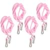 Cabilock 4 Pezzi Cordino Porta Guanti Invernali, Anti-smarrimento Rosa | Nylon Resistente All'usura e Corrosione, Fissaggio per Scialle, Uso Guanti e Accessorio