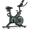 Beouoeem Cyclette con resistenza APP e ergometro regolabile | Cyclette con app, cyclette con resistenza magnetica regolabile e volano con ammortizzatore fino a 160 kg