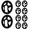 Hemobllo 10 Pezzi Copertura Bici Pignone 34 Denti 5 Fori, Plastica Nera | Design Multi Foro, Installazione Rapida e Manutenzione Facile, per Bici da Strada e Percorsi Sterrati