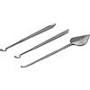 FTVOGUE Set di Coltelli per Castrazione Suini con 3 Lame in Acciaio Inox | Lama da 7,5/6,3/5,9 Pollici, Forma Obliqua a Foglia di Pesca, Attrezzo Agricolo Riutilizzabile