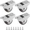 NGDVJEXPHUKS Ruote piroettanti, Mini rotelle da 4 Pezzi Rotelle for i Piccole fisse 25 mm direzionali for