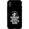 Cool And Funny Designs for Moms And Dads Custodia per iPhone X/XS Husband Daddy Protector Hero