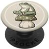 Toadstool Lane Rana su uno sgabello fungo per gli amanti delle rane, fan del cottagecore PopSockets PopGrip Adesivo