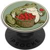 Toadstool Lane Rana con cesto di bacche per gli amanti delle rane PopSockets PopGrip Adesivo