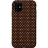 Y2K Aesthetic & Vintage Polka Dot Patter Custodia per iPhone 11 Motivo vintage retrò a pois blu e marrone