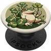 Toadstool Lane Patch rana in trifoglio per gli amanti delle rane, fan del cottagecore PopSockets PopGrip Adesivo
