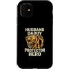 Cool And Funny Designs for Moms And Dads Custodia per iPhone 11 Husband Daddy Protector Hero
