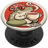 Toadstool Lane Olive Frog con una tazza di tè per gli amanti della rana PopSockets PopGrip Adesivo