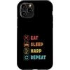 Deko Harfe Instrument Klein Geschenke Fü Custodia per iPhone 11 Pro Eat Sleep Harp Repeat - Arpa da concerto