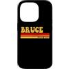 AmaStyle Co. Custodia per iPhone 14 Pro BRUCE Nome Idea Personalizzata Uomo Retro Vintage BRUCE
