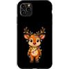 Ugly Christmas Gift For December Winter Custodia per iPhone 11 Pro Max Graziosa renna Kawaii Buon Natale Cervo Vacanze invernali
