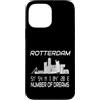 GPS Coodinates and Skyline of your City Custodia per iPhone 13 Pro Max Rotterdam Skyline coordinate paesaggio cittadino sagoma Olanda