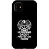 Cool And Funny Designs for Moms And Dads Custodia per iPhone 11 Husband Daddy Protector Hero