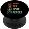 Lustige Volleyball Game Geschenke für An Bump Set Spike Repeat Pallavolo PopSockets PopGrip Adesivo