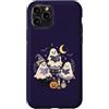 Halloween in October Custodia per iPhone 11 Pro Carino Halloween Ghost Reading Libri Spooky Library