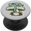 Toadstool Lane Mint Frog Addormentato su un fungo per gli amanti della rana PopSockets PopGrip Adesivo