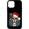 Ugly Christmas Gift For December Winter Custodia per iPhone 12 mini Babbo Natale floreale Sugarskull Dia De Los Muertos