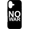 Love Peace Harmony Designs Custodia per iPhone 17 NO WAR - Scritta grande in bianco con bordo nero