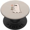 Little Boo Studio Fantasma con una candela Kawaii II per gli amanti di Halloween PopSockets PopGrip Adesivo