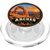 Arches Utah National Park Travel Art Arches National Park Utah Deserto Tramonto Viaggi Design PopSockets PopGrip per MagSafe