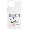 Campus Study Vibe Student!! Custodia per iPhone 15 Plus Dorm Life Big Dreams Desk Lamp College Student Motivation