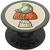 Toadstool Lane Crema Rana su uno sgabello fungo per gli amanti delle rane PopSockets PopGrip Adesivo