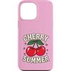 Generic Custodia per iPhone 13 Pro Max Camicia estiva Cherry per ragazze | Simpatica maglietta Y2K Cherry Graphic
