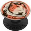 Nine Lives Press Orange Cat in a Space Casco per gli amanti dei gatti, proprietari di gatti PopSockets PopGrip Adesivo
