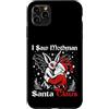 Ugly Christmas Gift For December Winter Custodia per iPhone 11 Pro Max I Saw Mothman Baciare Babbo Natale Cryptid Divertente Natale