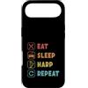 Deko Harfe Instrument Klein Geschenke Fü Custodia per iPhone Air Eat Sleep Harp Repeat - Arpa da concerto