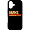 AmaStyle Co. Custodia per iPhone 17 BRUCE Nome Idea Personalizzata Uomo Retro Vintage BRUCE
