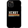 Retro Vintage Personalized Family Names Custodia per iPhone 11 Pro Henry Retro Vintage Uomo Bambini Ragazzi Nome