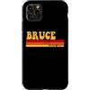 AmaStyle Co. Custodia per iPhone 11 Pro Max BRUCE Nome Idea Personalizzata Uomo Retro Vintage BRUCE